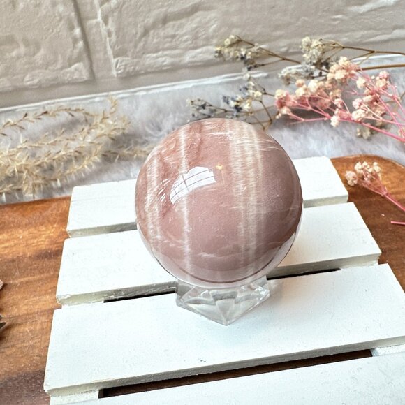 Gorgeous Small Sunstone Moonstone Sphere - Picture 6 of 9